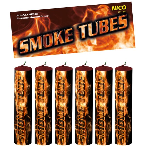 Nico Europe Rauchfackel Orange Smoke Tubes 6er-Beutel