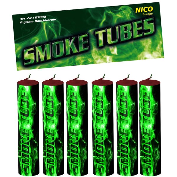 Nico Europe Rauchfackel Grün Smoke Tubes 6er-Beutel