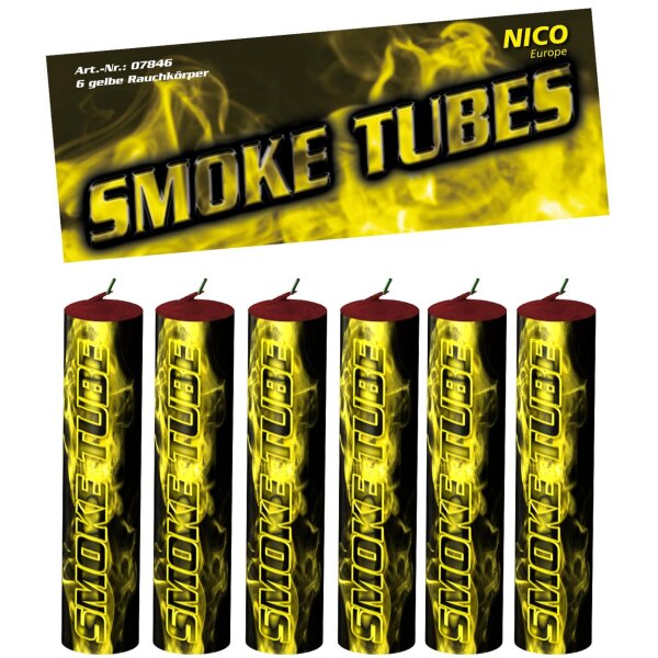 Nico Europe Rauchfackel Gelb Smoke Tubes 6er-Beutel