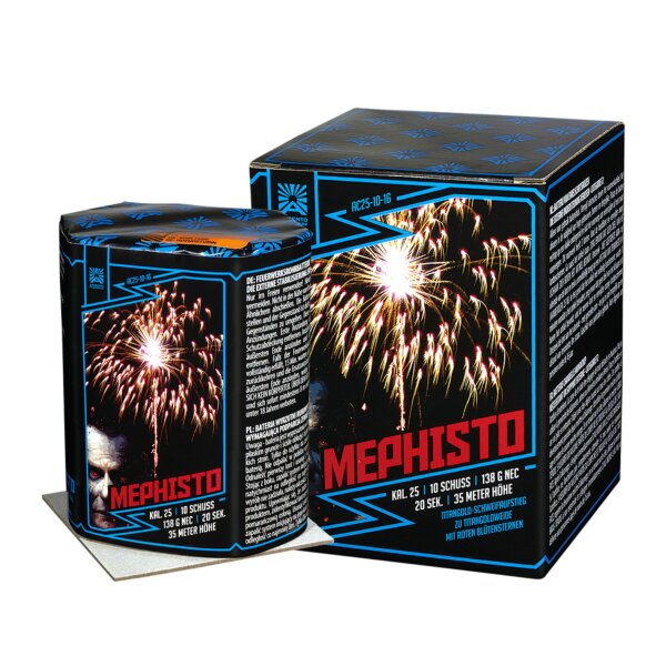 Argento Mephisto 10-Schuss-Feuerwerk-Batterie