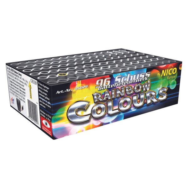 Nico Europe Rainbow Colours 96-Schuss-Feuerwerk-Batterie