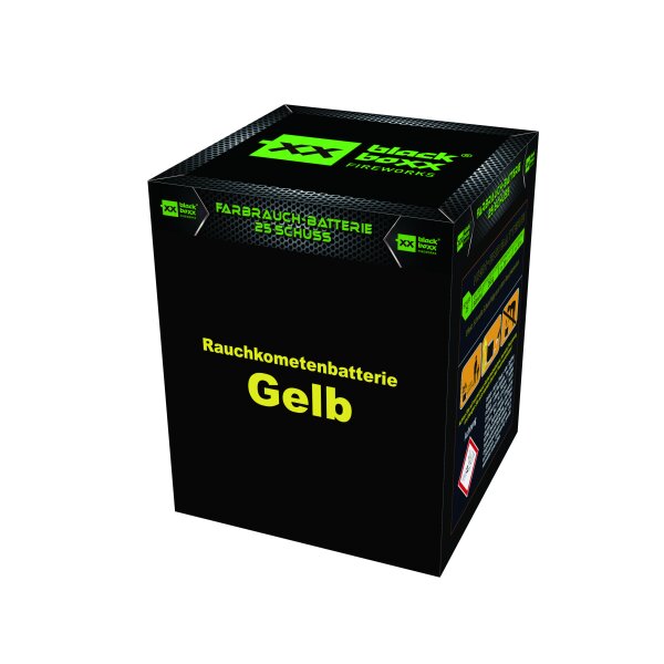 Blackboxx Rauchkometen Gelb 25-Schuss-Rauchkoemeten-Batterie
