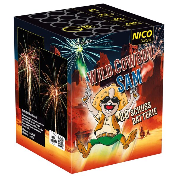 Nico Europe Wild Cowboy Sam 20-Schuss-Feuerwerk-Batterie