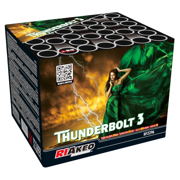 Riakeo Thunderbolt 3 36-Schuss-Feuerwerk-Batterie (NUR ABHOLUNG)