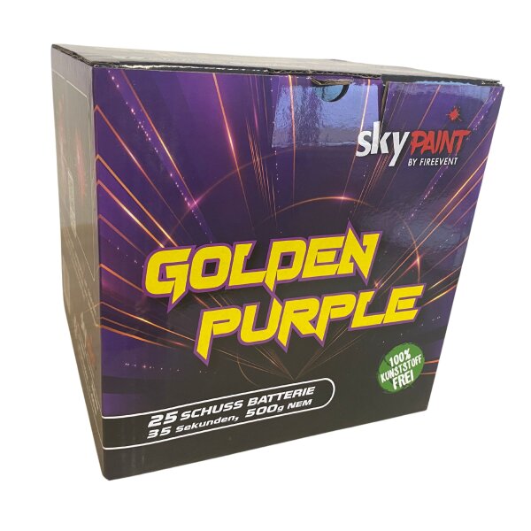 Fireevent Golden Purple 25-Schuss-Feuerwerk-Batterie