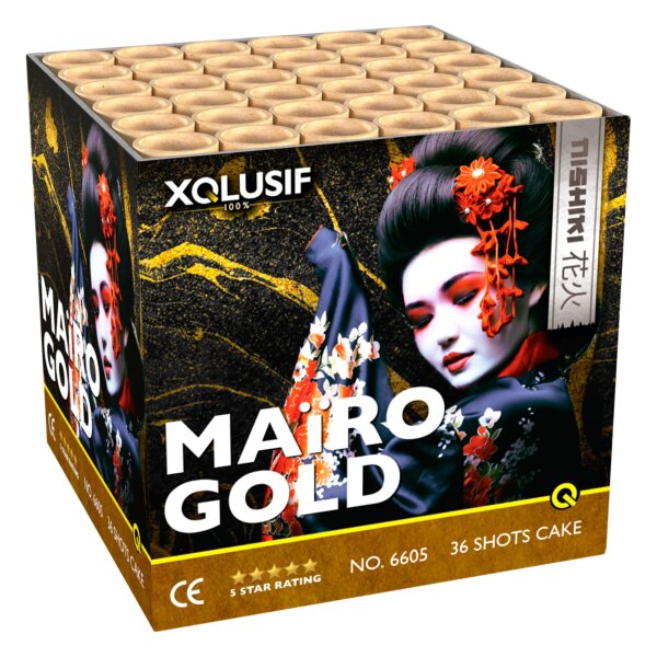 Lesli Maïro Gold 36-Schuss-Feuerwerk-Batterie