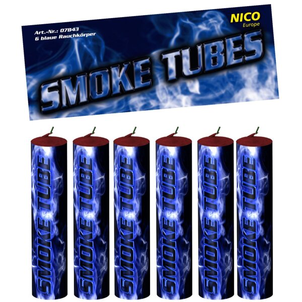 Nico Europe Rauchfackel Blau Smoke Tubes 6er-Beutel
